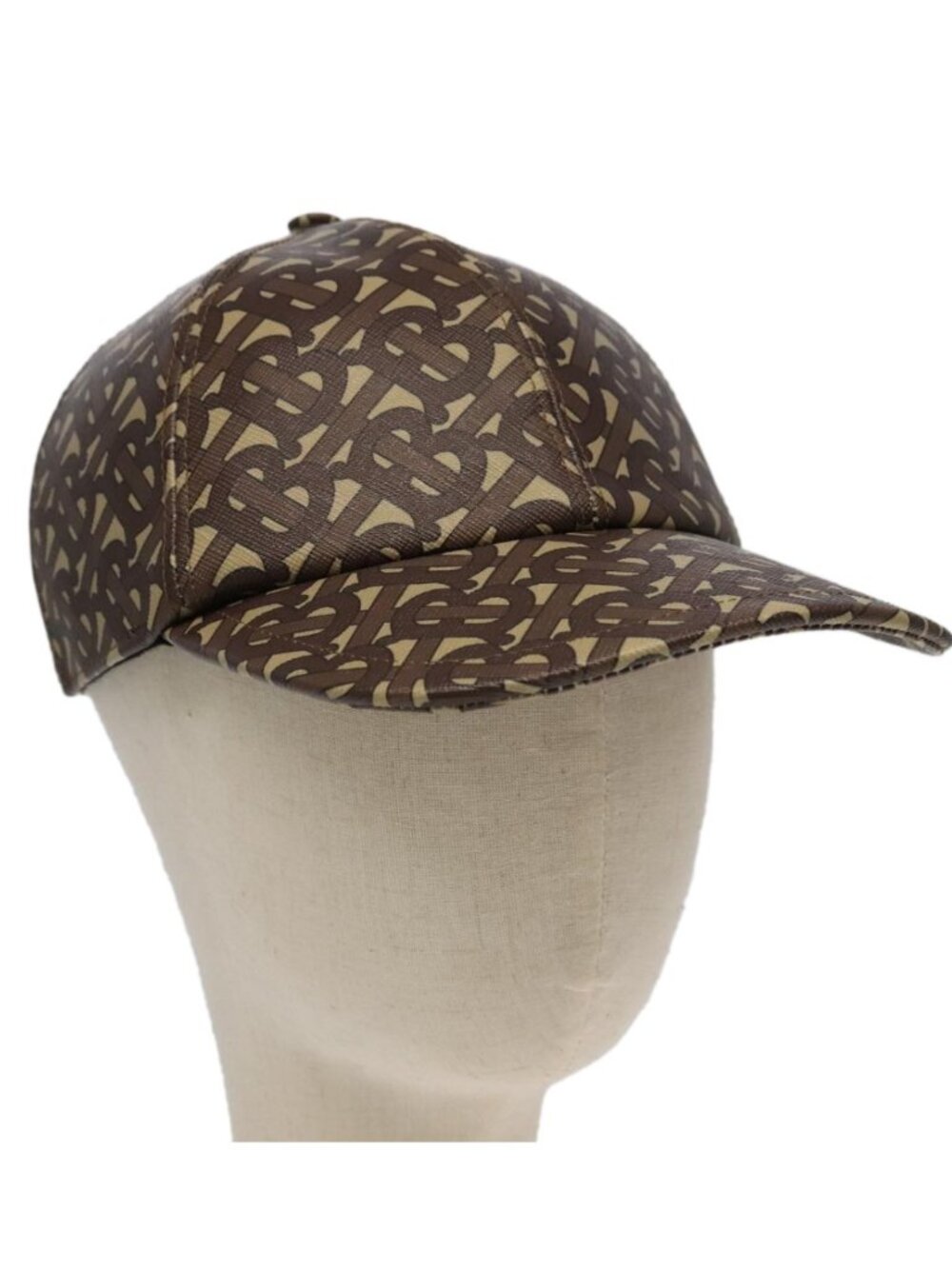 BURBERRY TB Monogram Baseball Cap PVC M Brown 8018971
